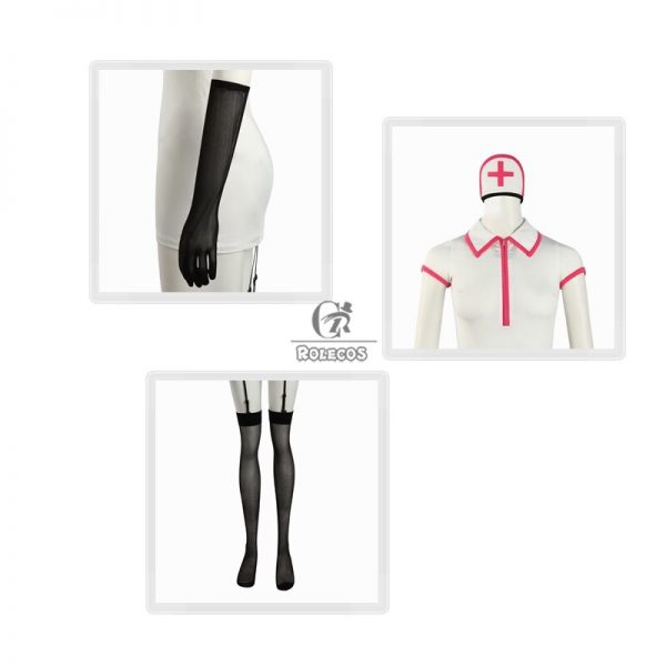 ROLECOS Chainsaw Man Makima Power Cosplay Costume Anime Nurse Uniform Outfit Halloween Cosplay Costume Carnival Clothing 3 - Ahegao Shop
